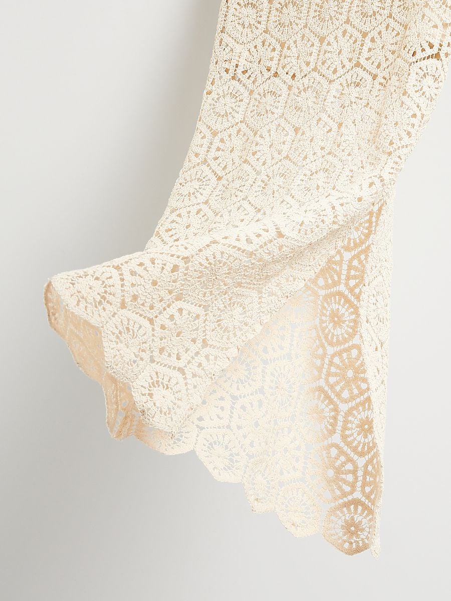 Openwork maxi skirt - nude - RESERVED - 8
