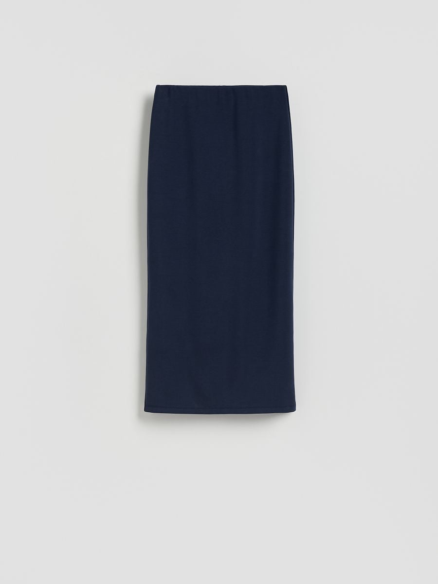 Modal rich midi skirt - navy - RESERVED