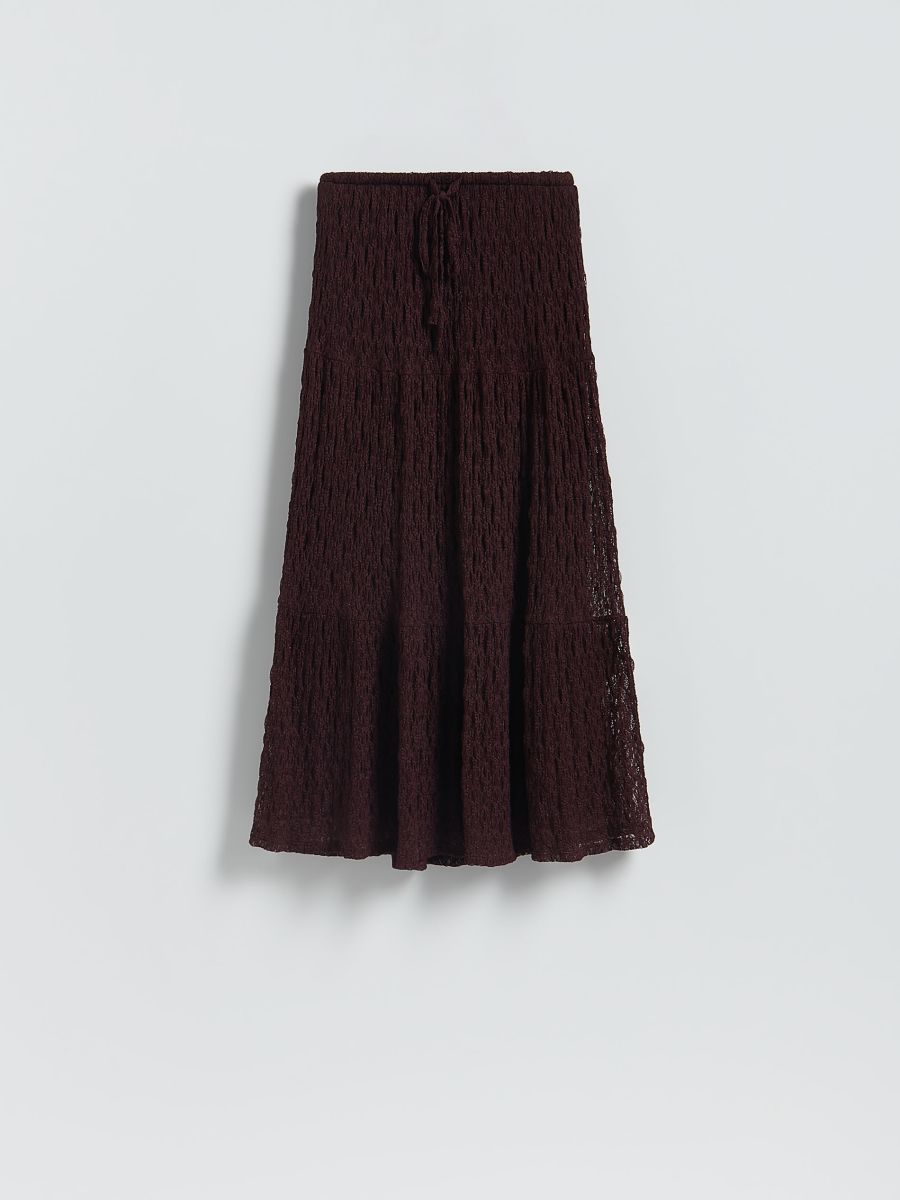 Openwork maxi skirt - maroon - RESERVED
