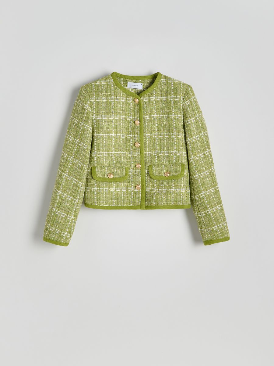 Tweed blazer - yellow green - RESERVED