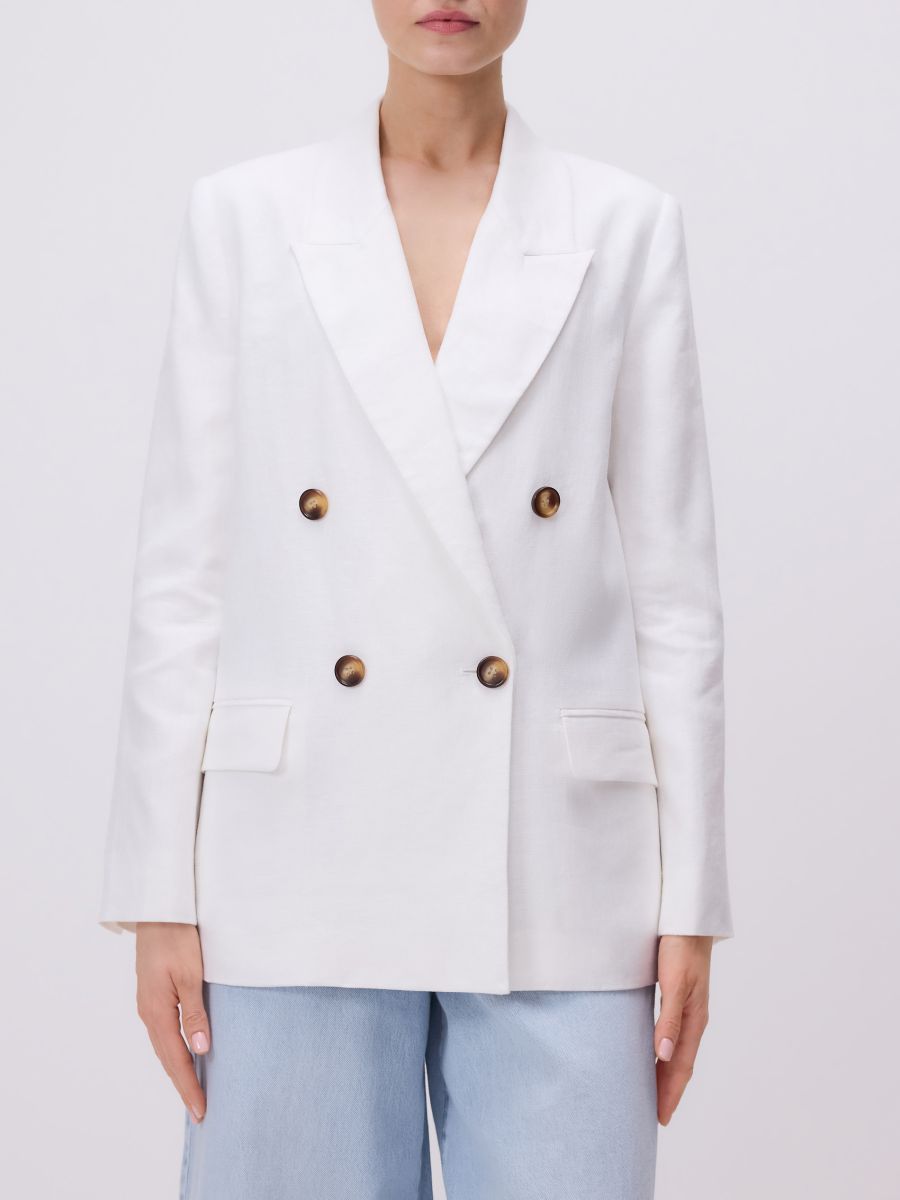 Linen blazer - cream - RESERVED - 2