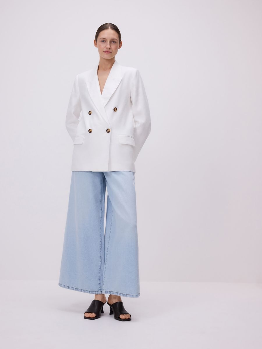 Linen blazer - cream - RESERVED - 3