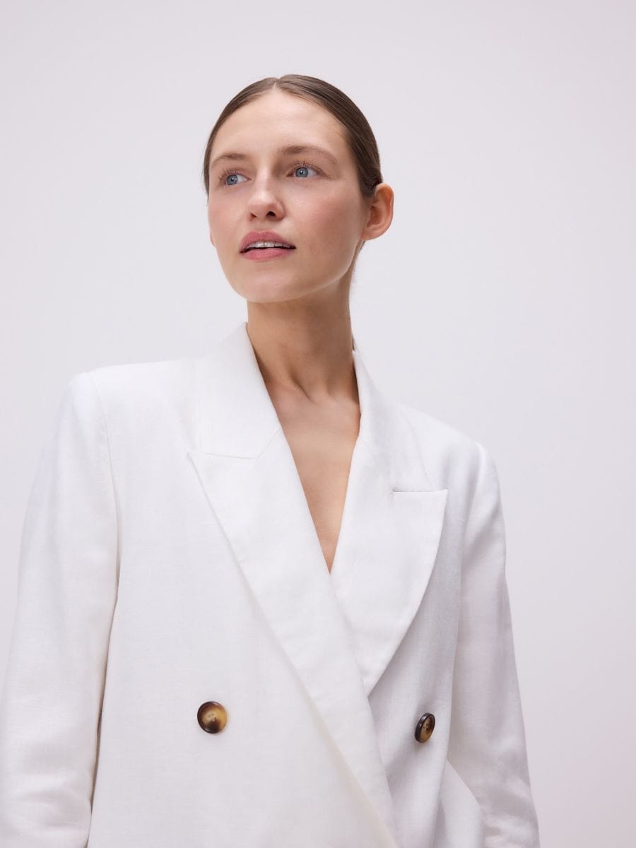 Linen blazer - cream - RESERVED - 5