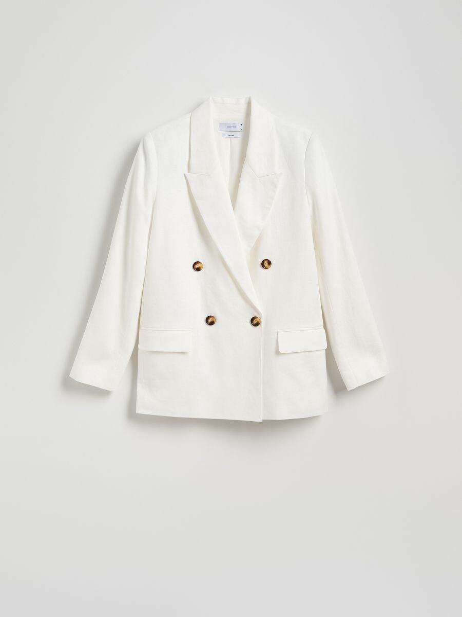 Linen blazer - cream - RESERVED - 7