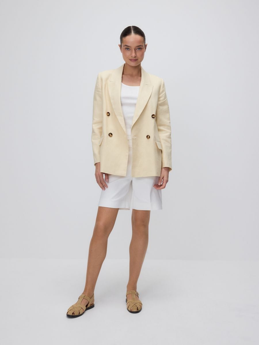 Linen blazer - light yellow - RESERVED - 2