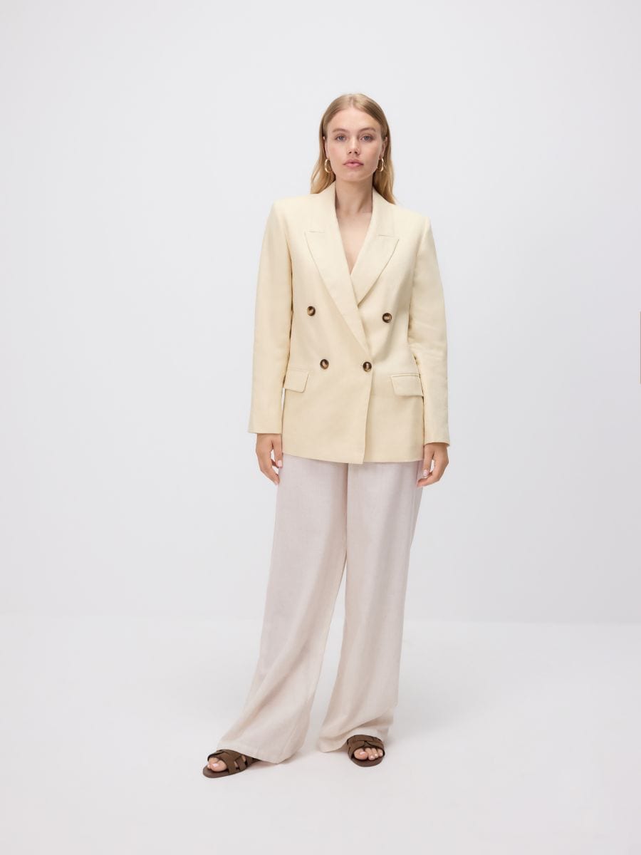Linen blazer - light yellow - RESERVED - 2