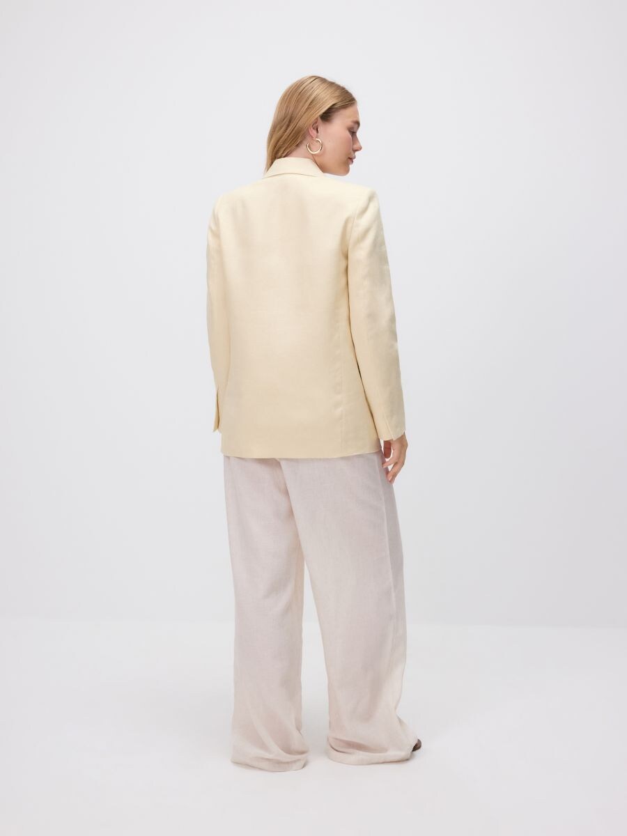 Linen blazer - light yellow - RESERVED - 4