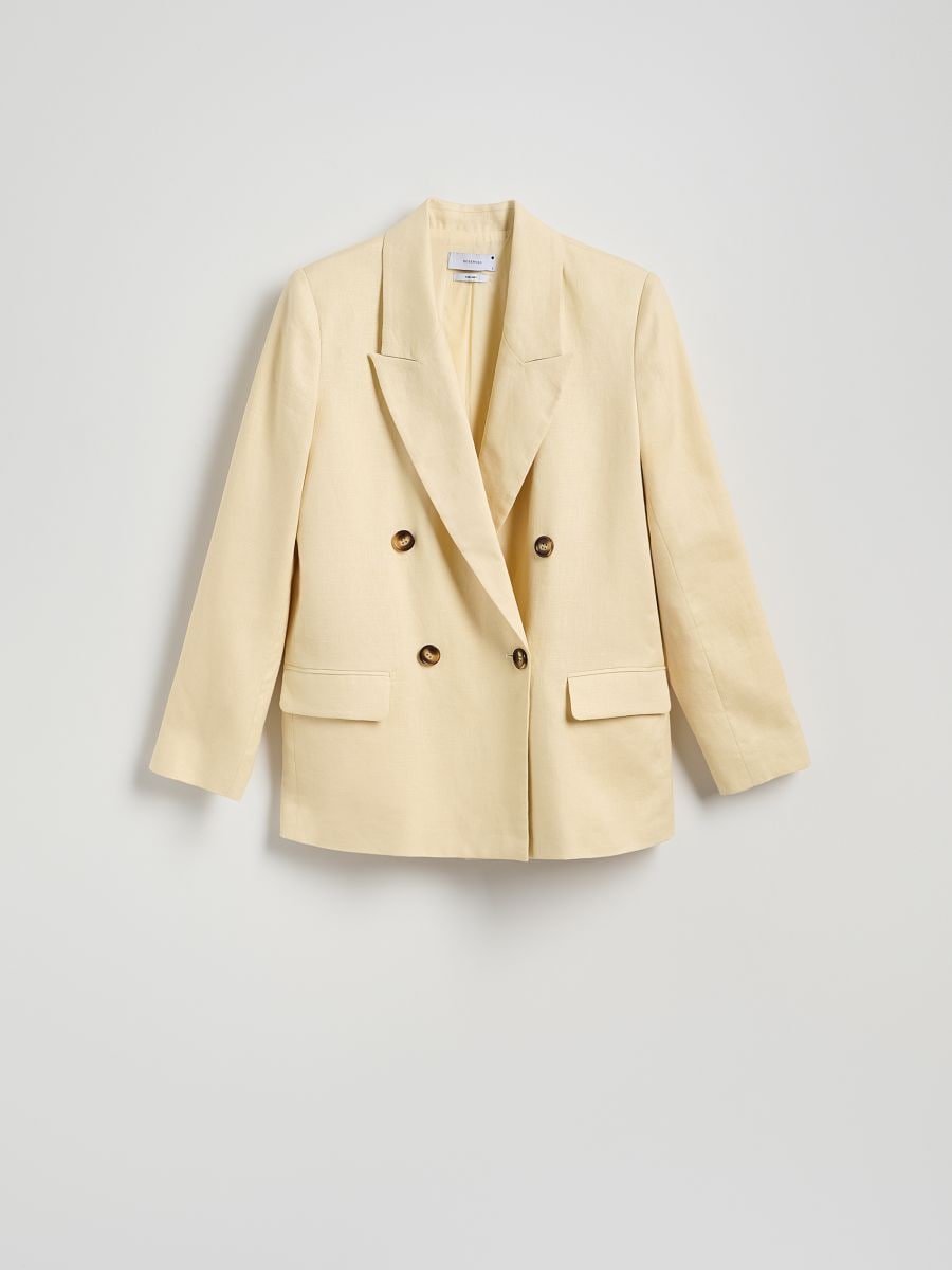 Linen blazer - light yellow - RESERVED - 5