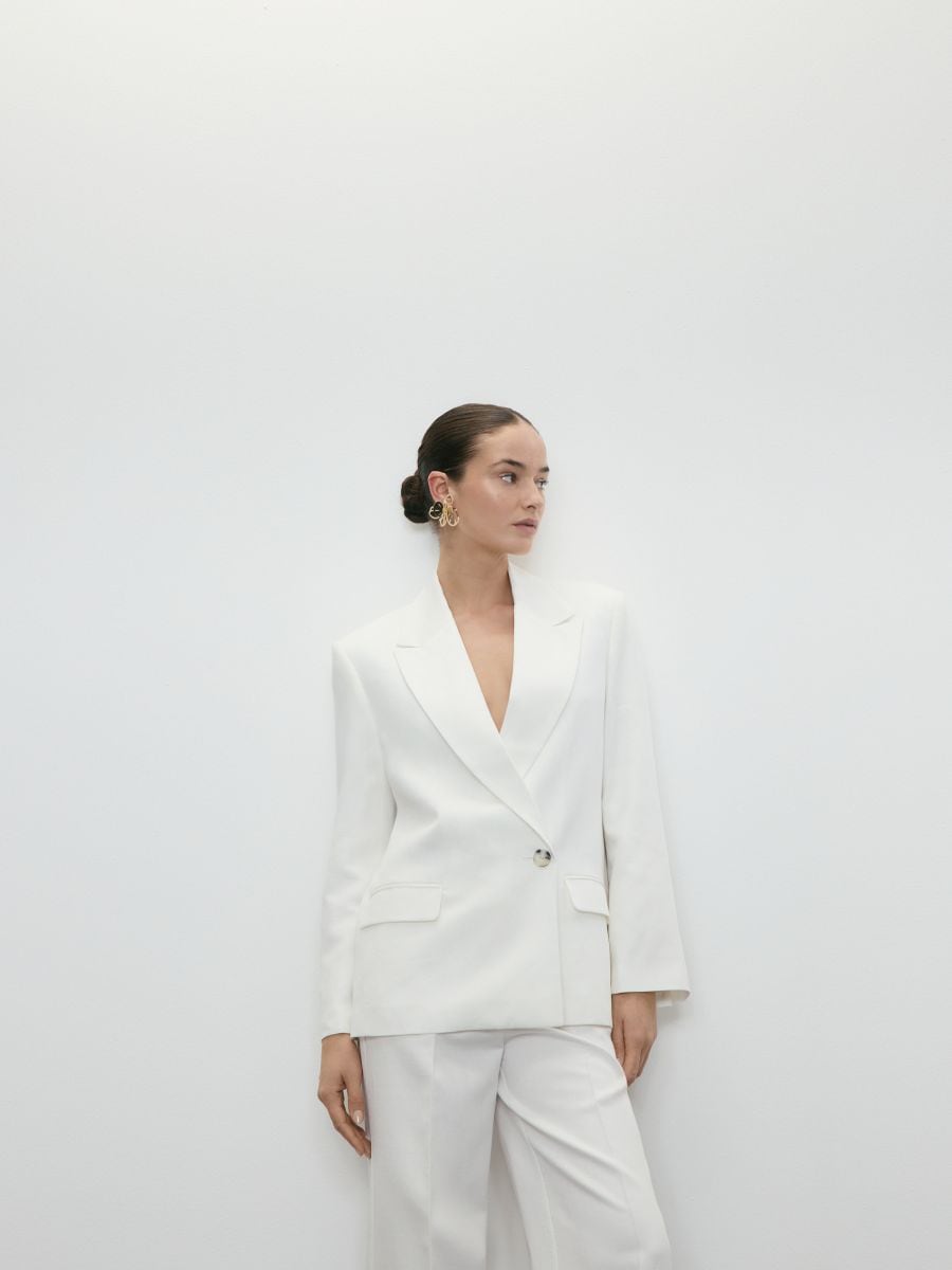 LADIES` BLAZER - cream - RESERVED - 4