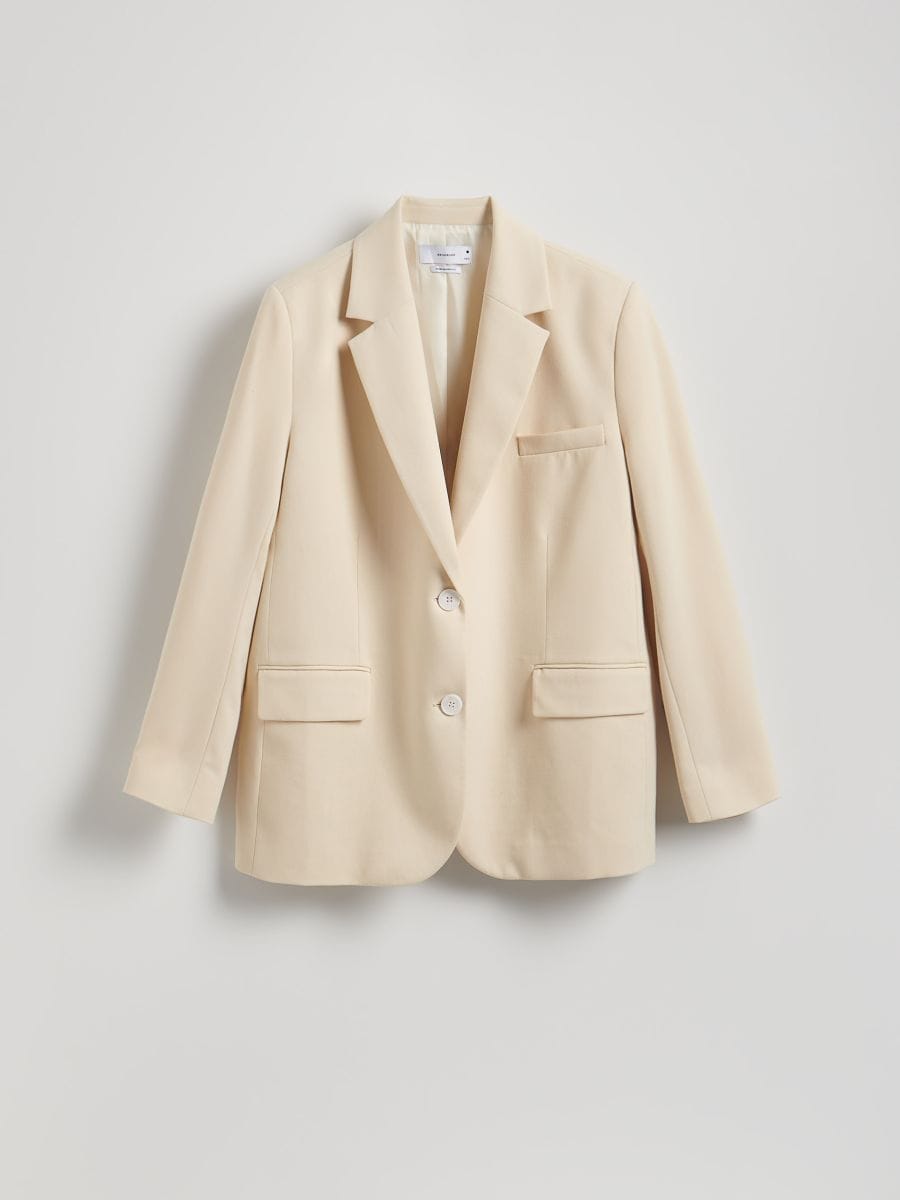 Blazer monopetto oversize - panna - RESERVED - 6