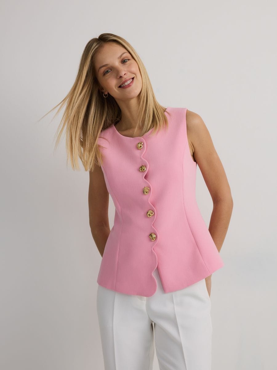 Suit vest - pink - RESERVED - 2