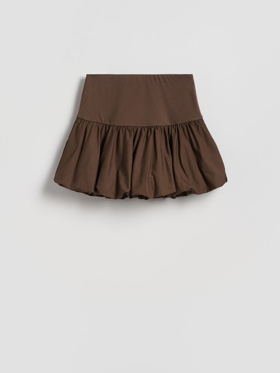 Gonna a palloncino - marrone scuro - RESERVED