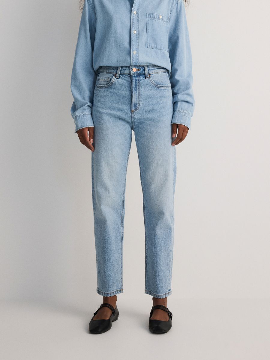 LADIES` JEANS TROUSERS - modrá - RESERVED