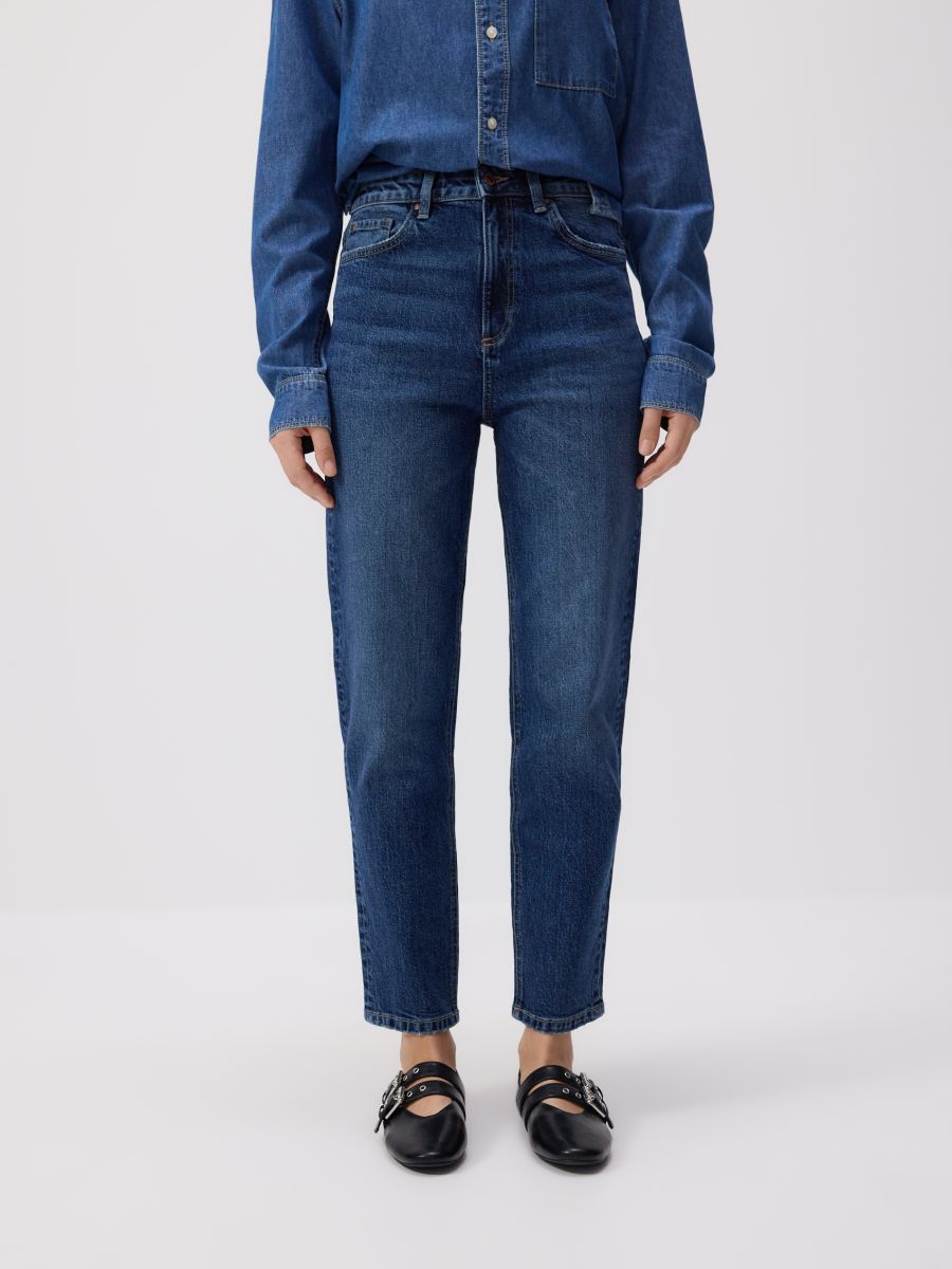 LADIES` JEANS TROUSERS - темно-синій - RESERVED