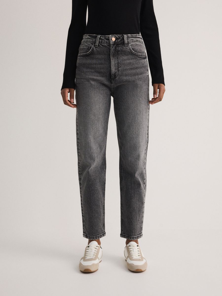 LADIES` JEANS TROUSERS - grå - RESERVED