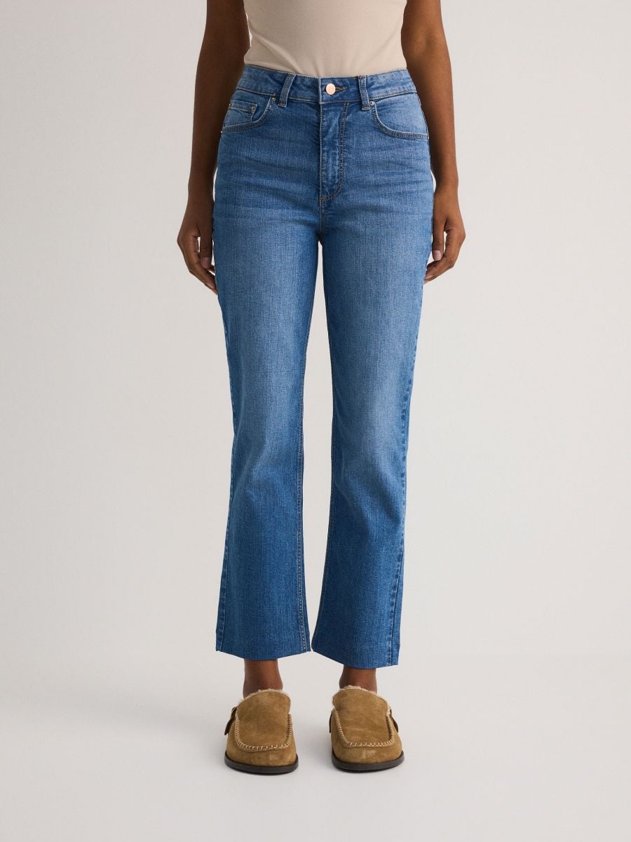 Jeansy mini flare - niebieski - RESERVED