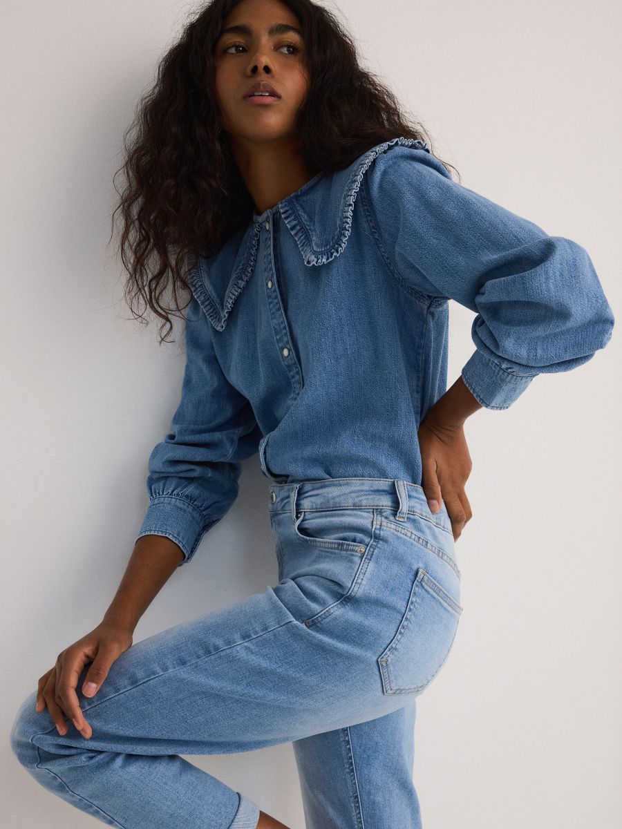 Boyfriend slim jeans - blue - RESERVED