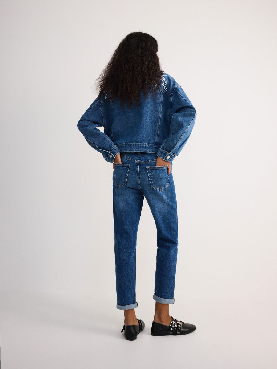 Jeans boyfriend - blu scuro - RESERVED