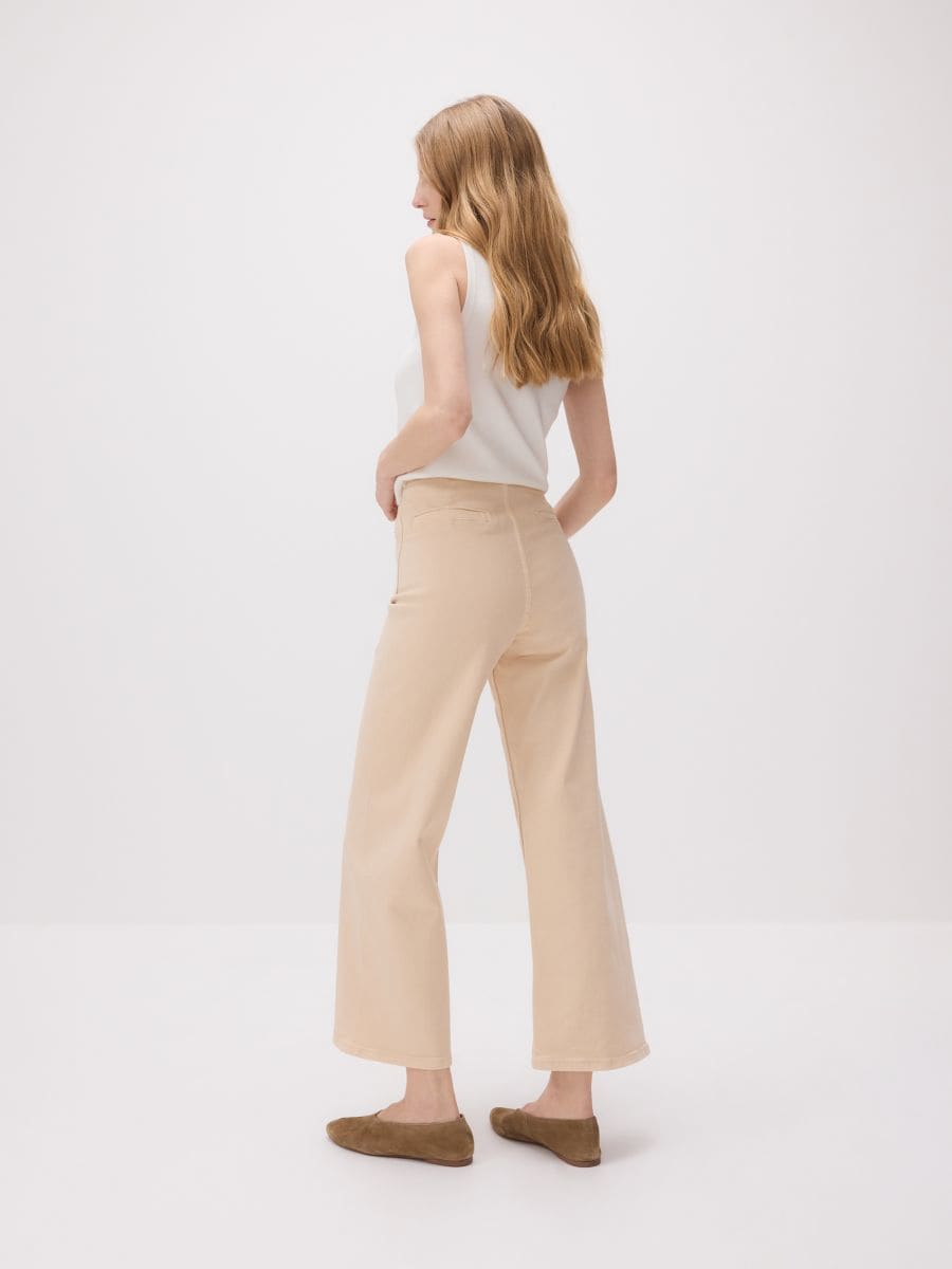 Culotte jeans - beige - RESERVED - 4