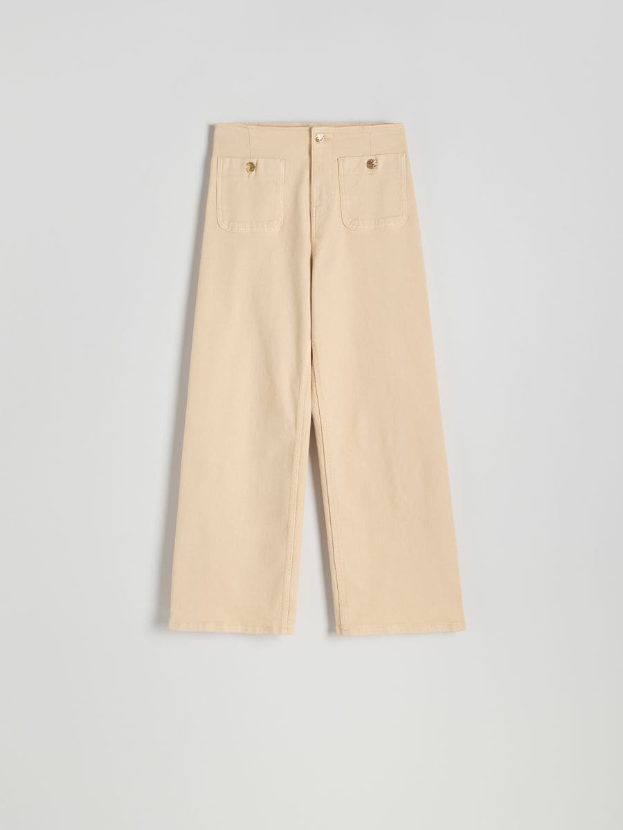Culotte jeans - beige - RESERVED - 5