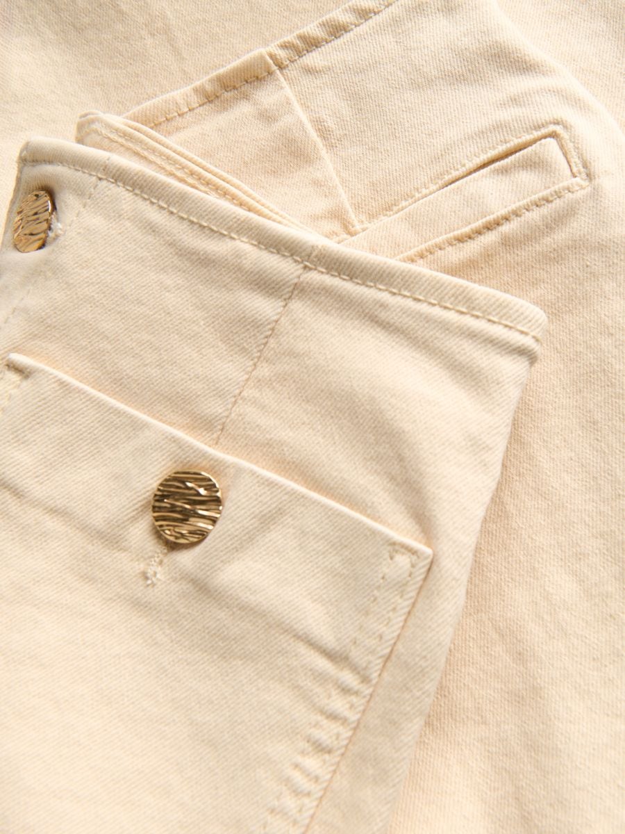 Culotte jeans - beige - RESERVED - 6