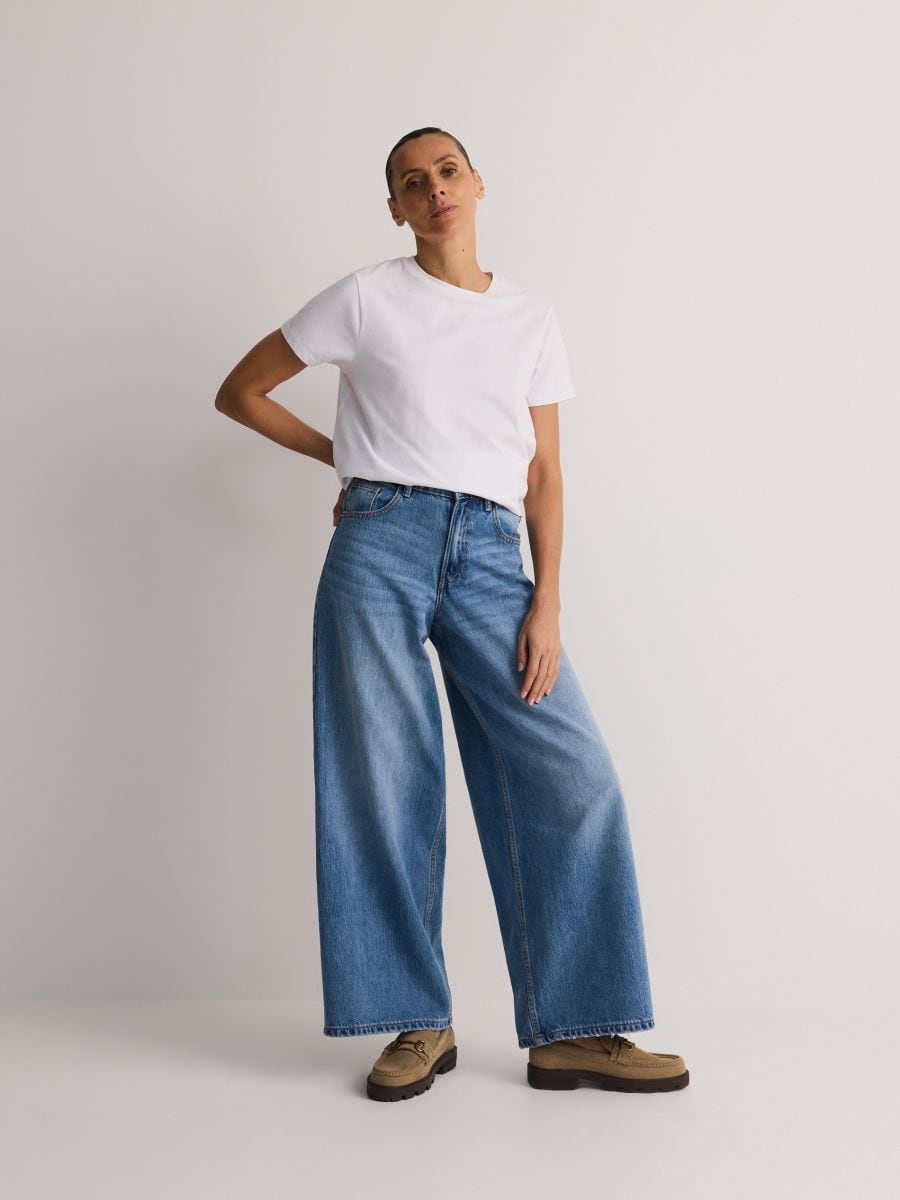 Wide leg jeans - blue - RESERVED