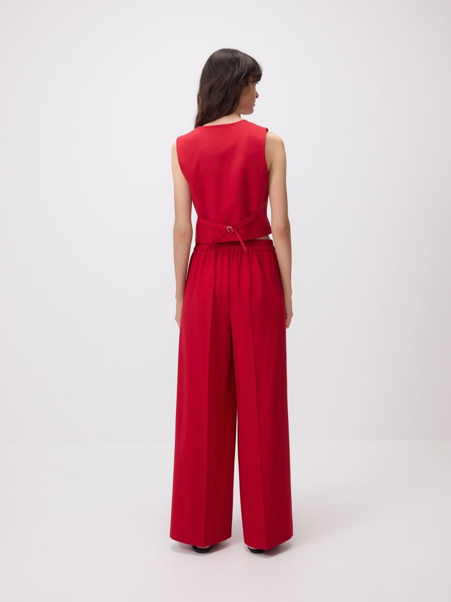 Trousers with pressed crease - red - RESERVED - 2