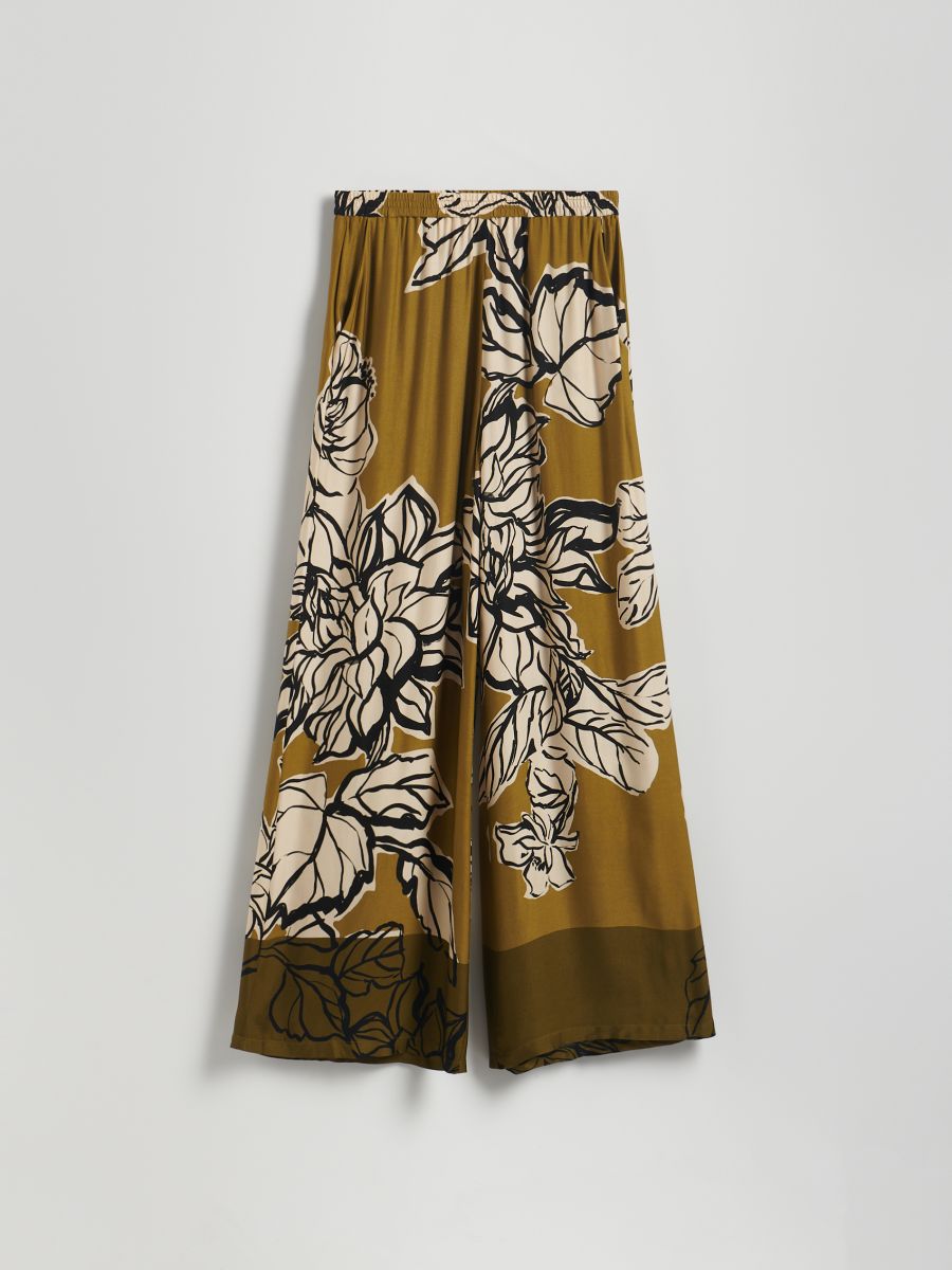 Broek van viscose met dessin - meerkleurig - RESERVED