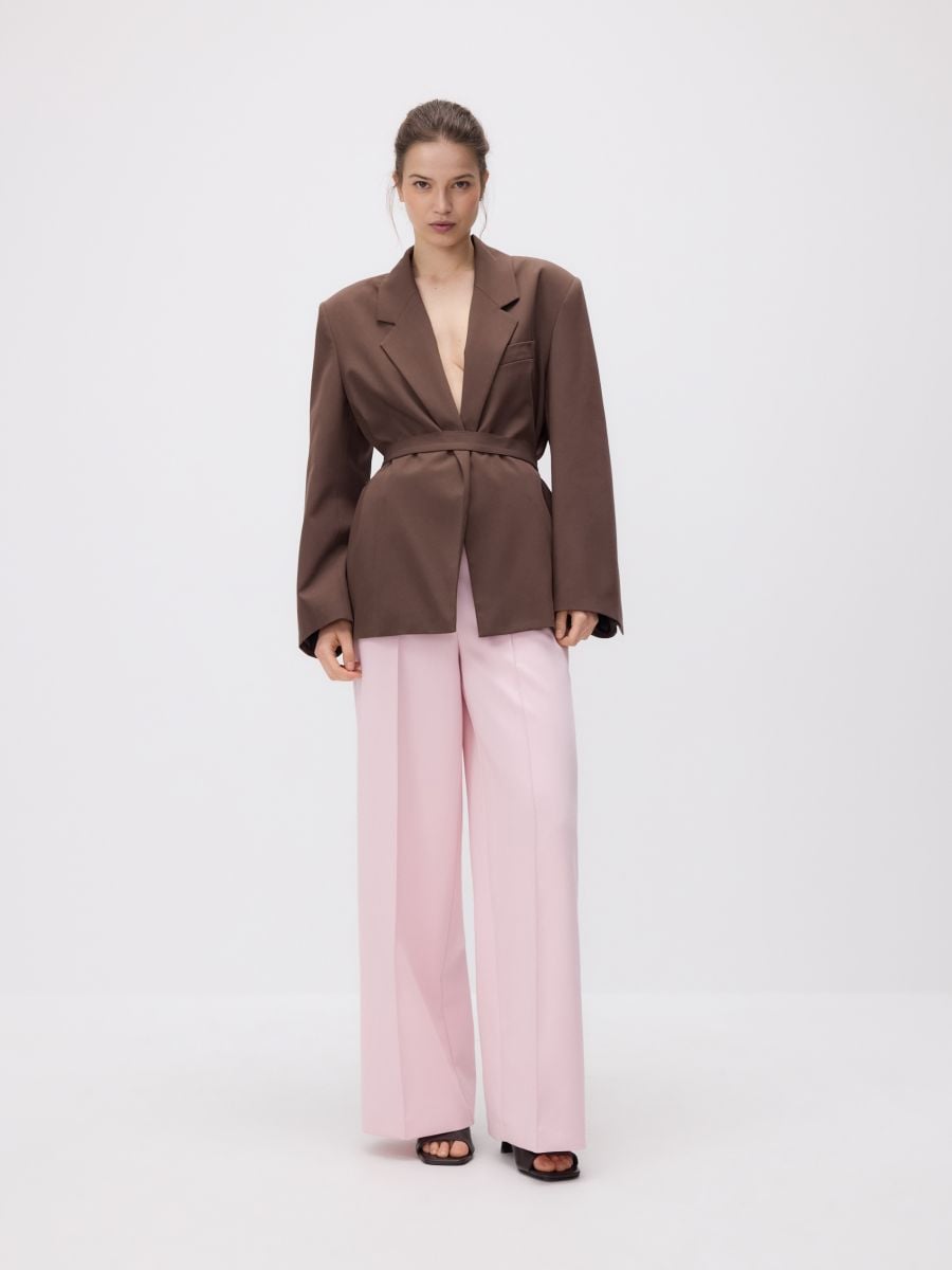Trousers with pressed crease - pastel pink - RESERVED - 5