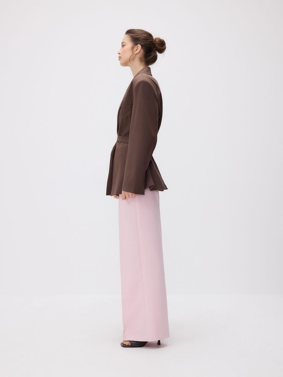 Trousers with pressed crease - pastel pink - RESERVED - 6