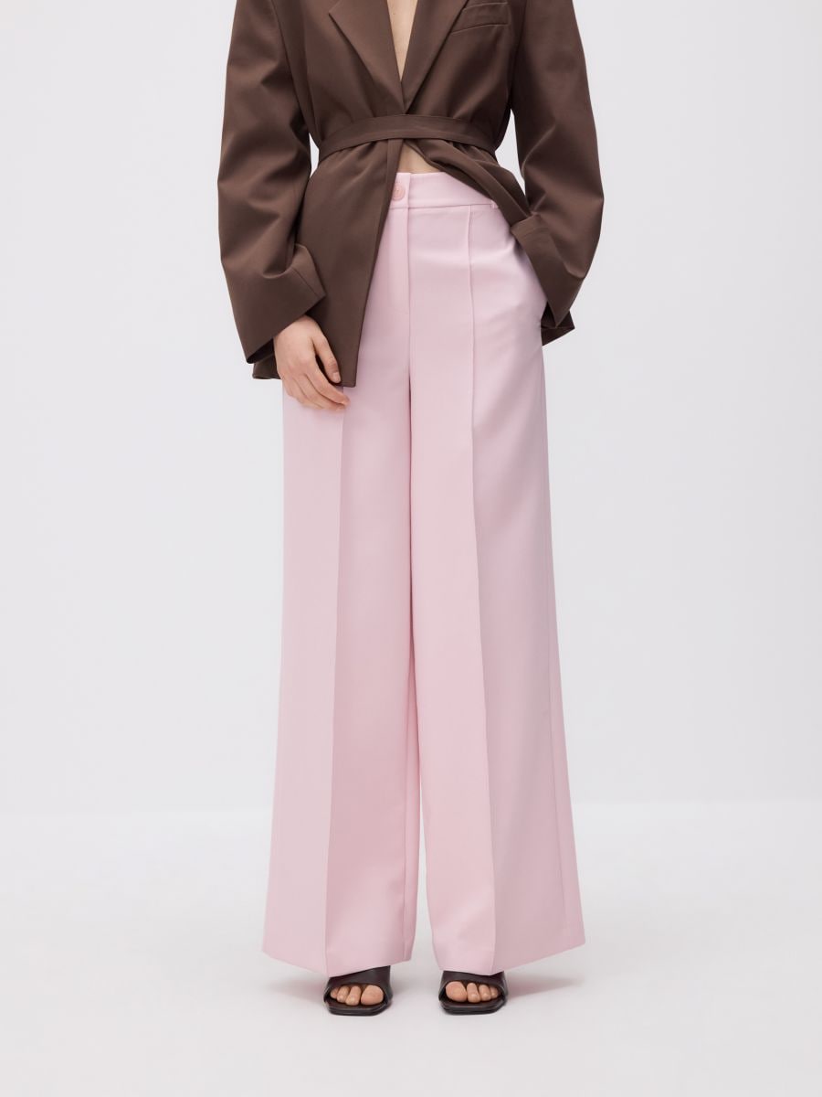 Trousers with pressed crease - pastel pink - RESERVED - 3