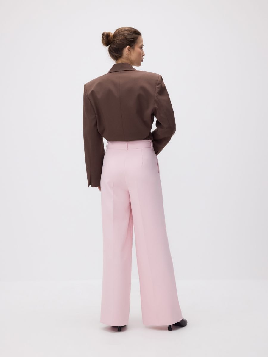 Trousers with pressed crease - pastel pink - RESERVED - 4
