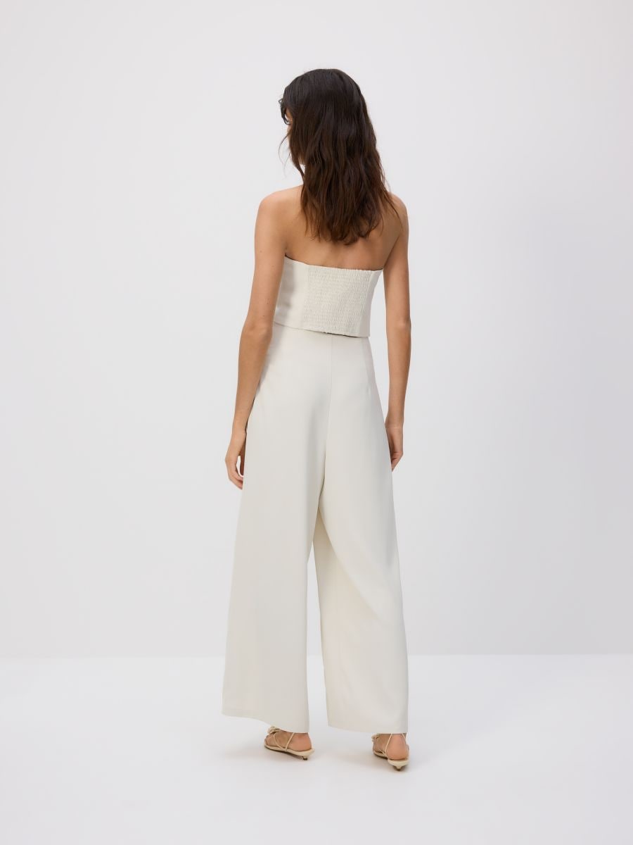 LADIES` TOP - krem - RESERVED - 2