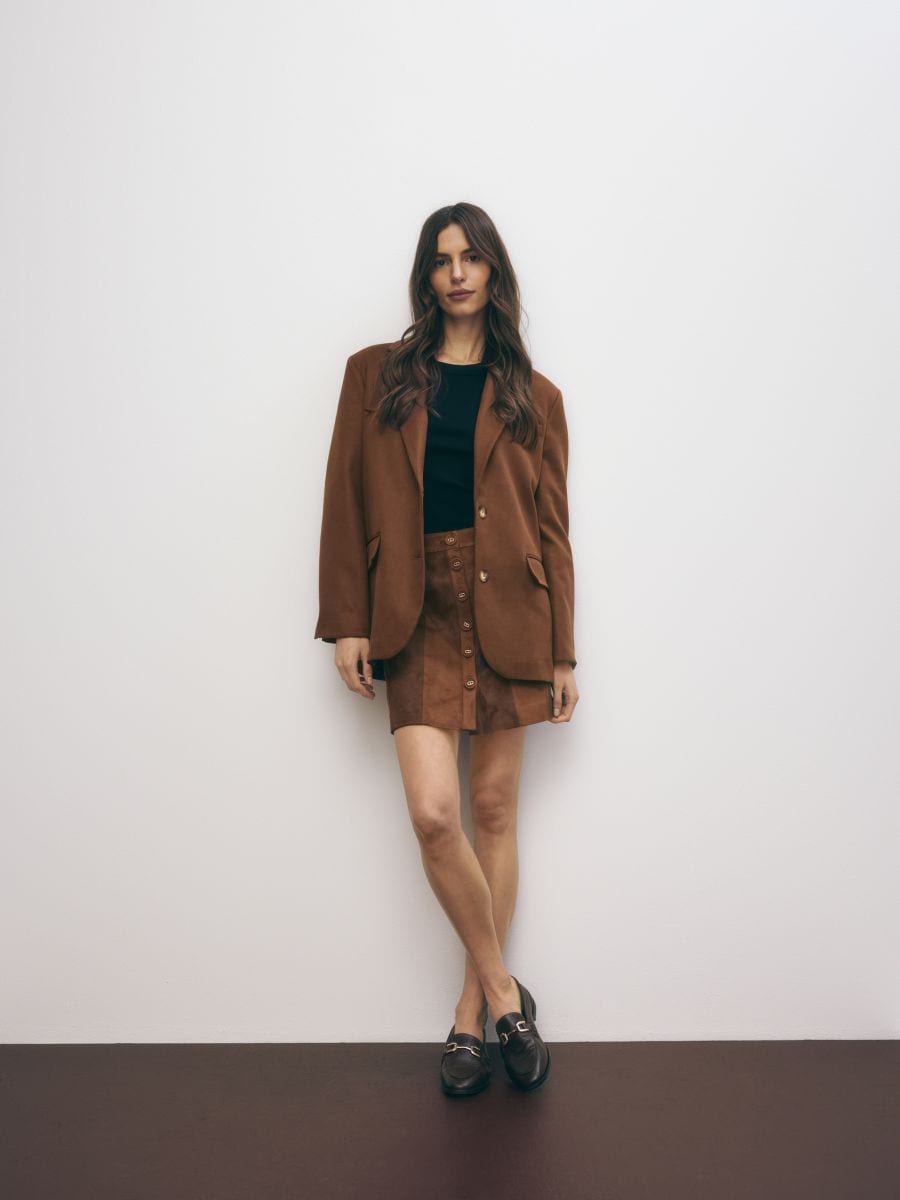 Blazer assertoado simples - CASTANHO DOURADO - RESERVED - 7