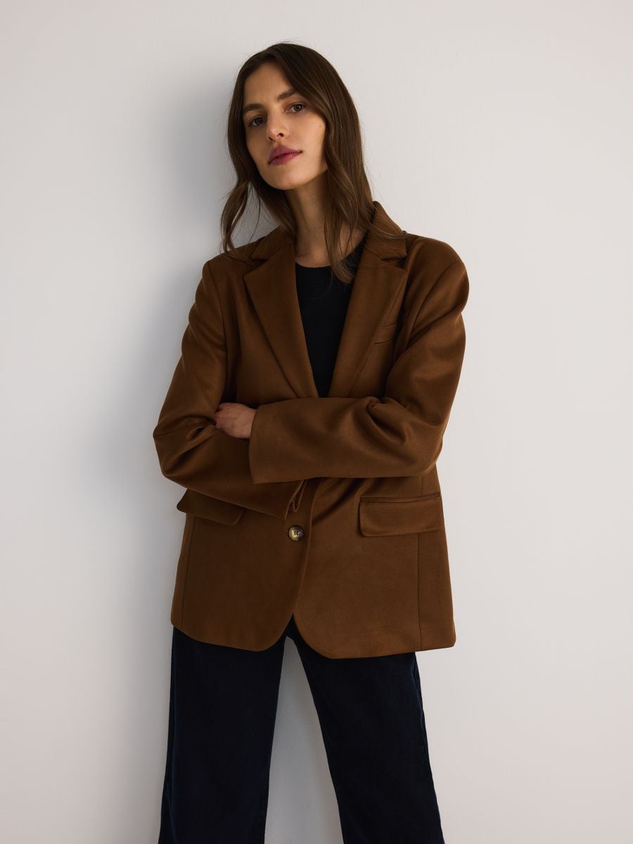 Blazer assertoado simples - CASTANHO DOURADO - RESERVED - 3
