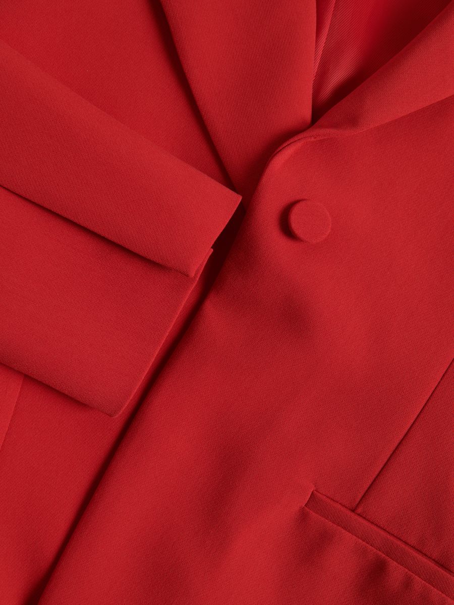 Strukirani sako s mješavinom viskoze - crveno - RESERVED - 8