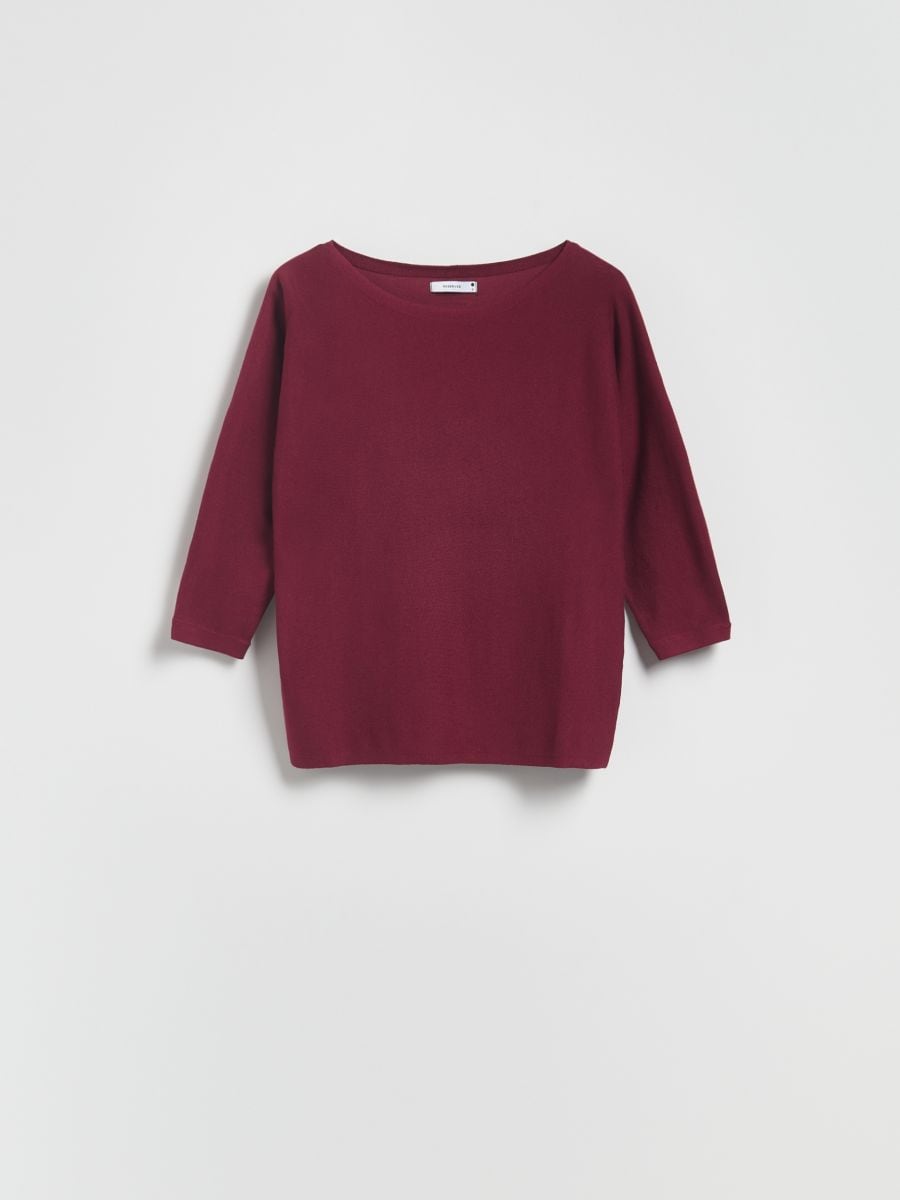 Pull en viscose majoritaire - maroon - RESERVED