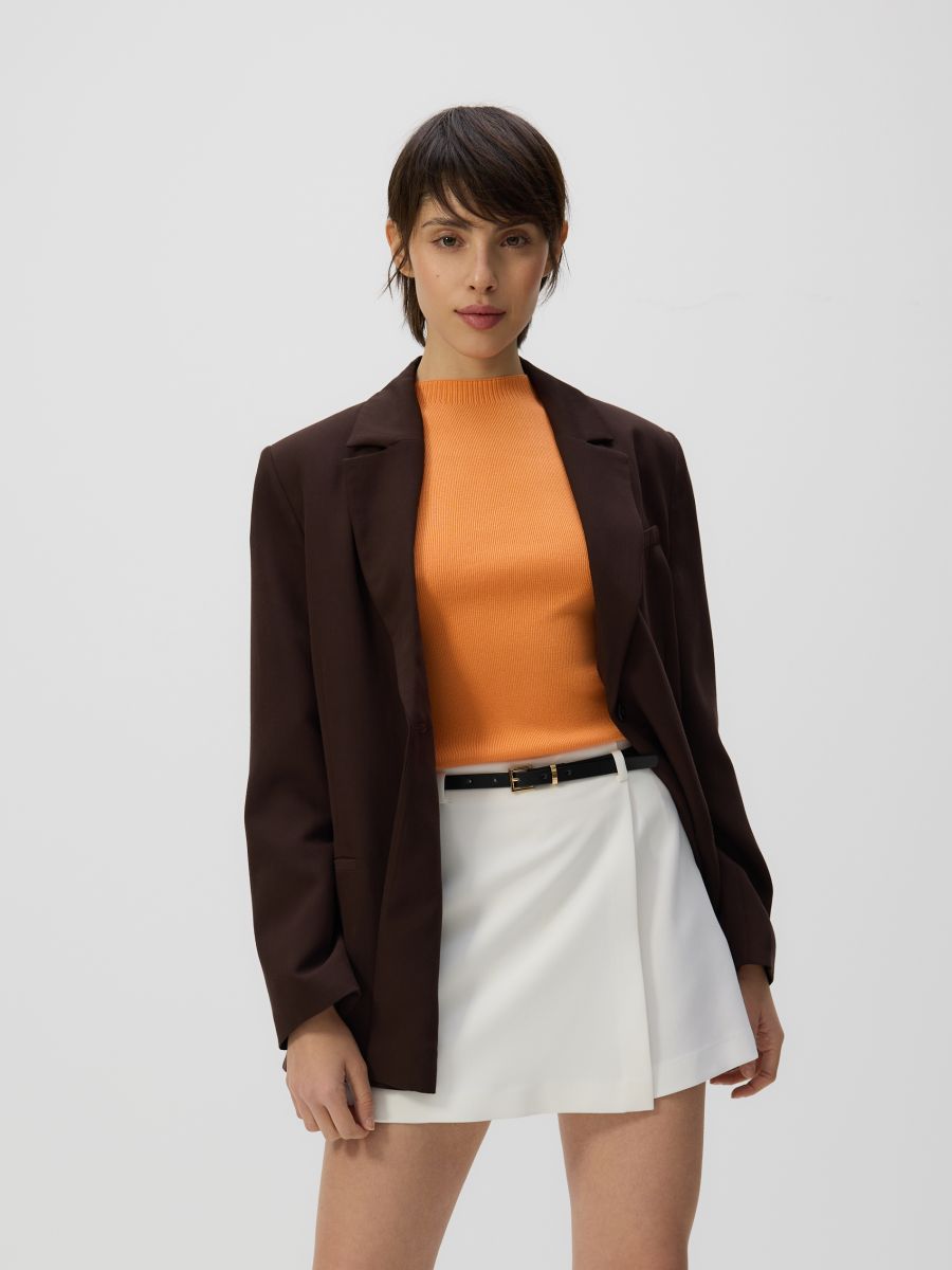 Skort with belt - cream - RESERVED - 2