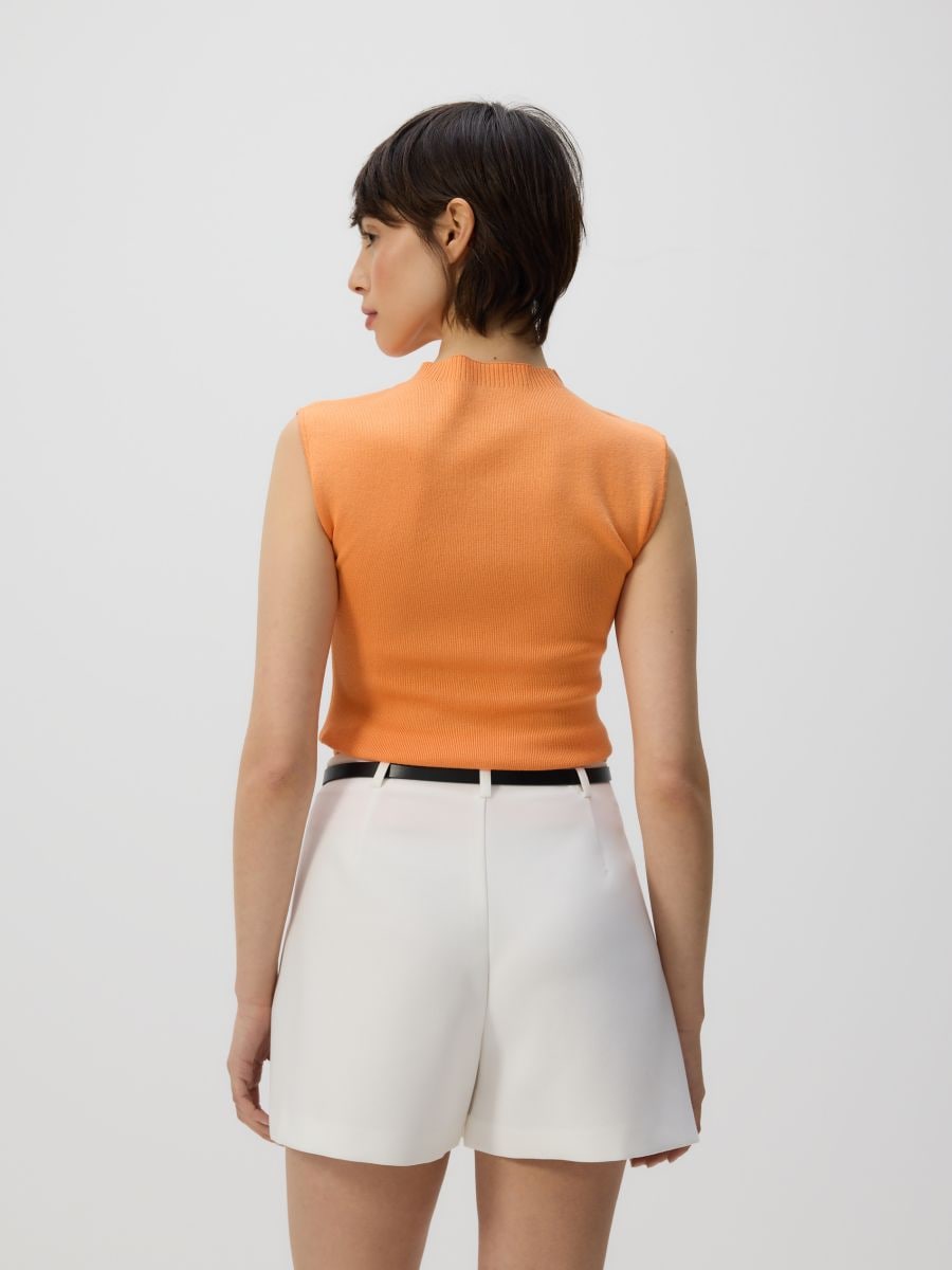 Skort with belt - cream - RESERVED - 4