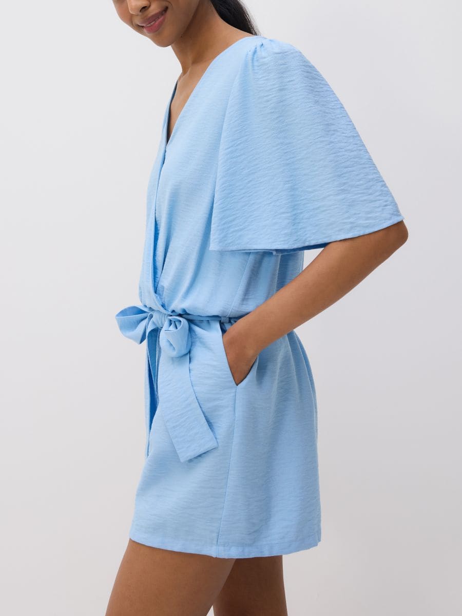 Viscose jumpsuit - pale blue - RESERVED - 3