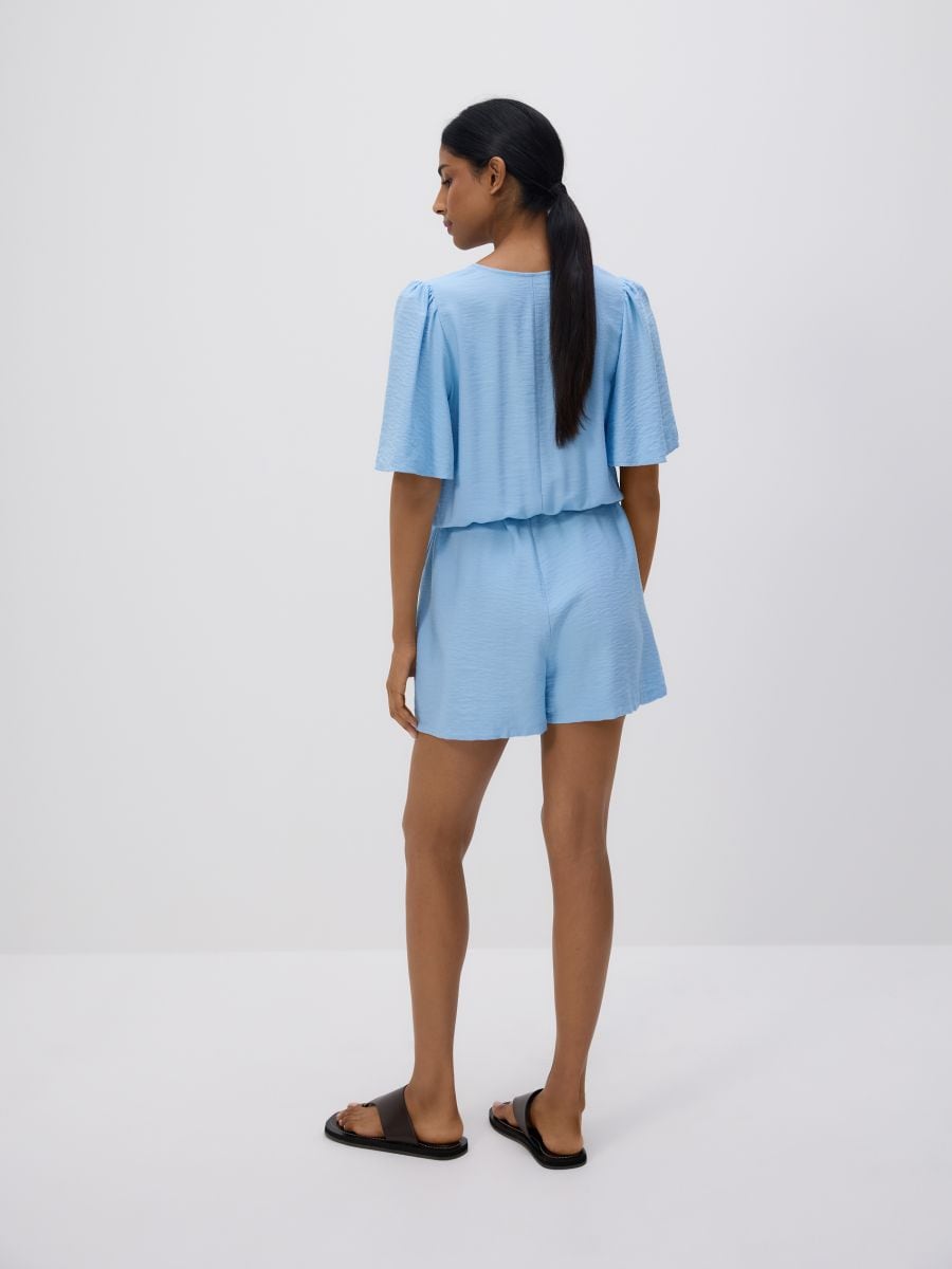 Viscose jumpsuit - pale blue - RESERVED - 4