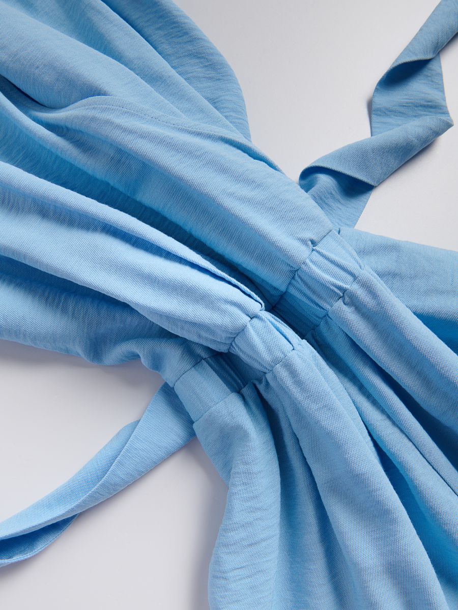 Viscose jumpsuit - pale blue - RESERVED - 6