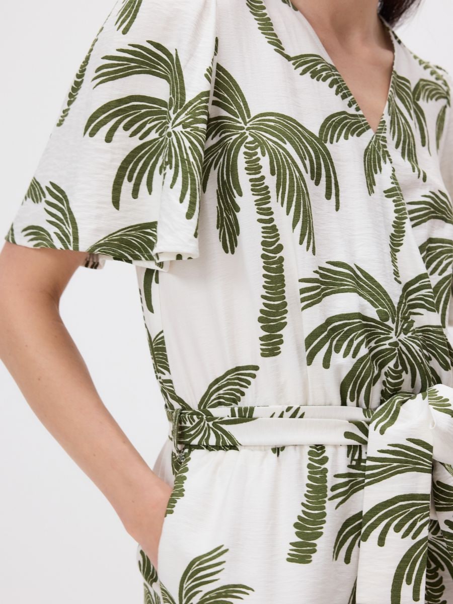 Viscose jumpsuit - multicolor - RESERVED - 4