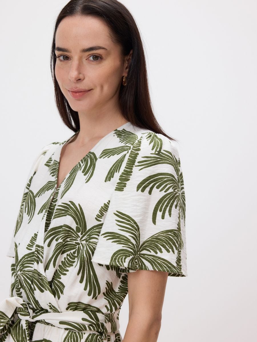 Viscose jumpsuit - multicolor - RESERVED - 4
