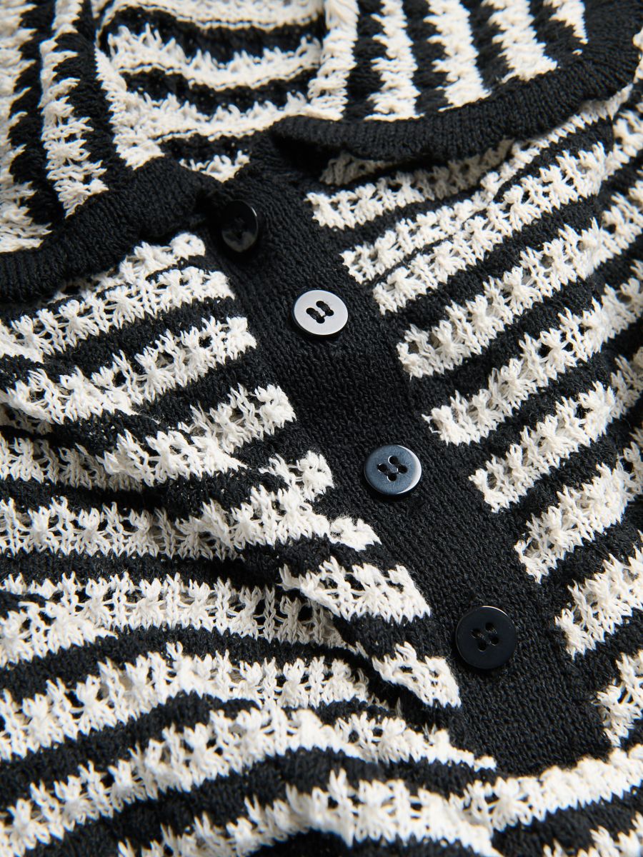 Openwork polo jumper - multicolor - RESERVED - 7