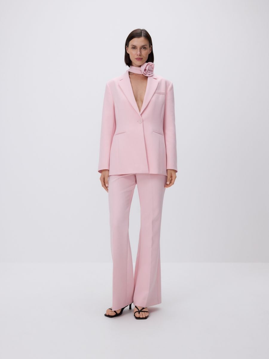 Trousers with pressed crease - pastel pink - RESERVED - 3