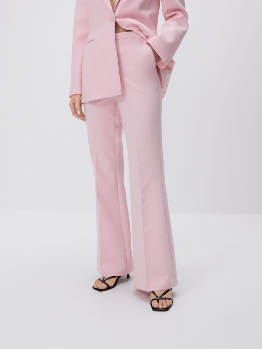 Trousers with pressed crease - pastel pink - RESERVED - 4