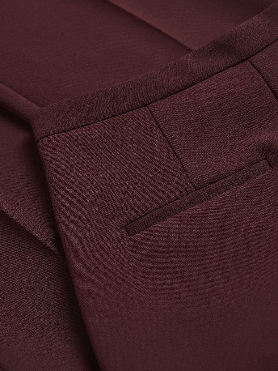 Trousers with pressed crease - burgundy - RESERVED - 5