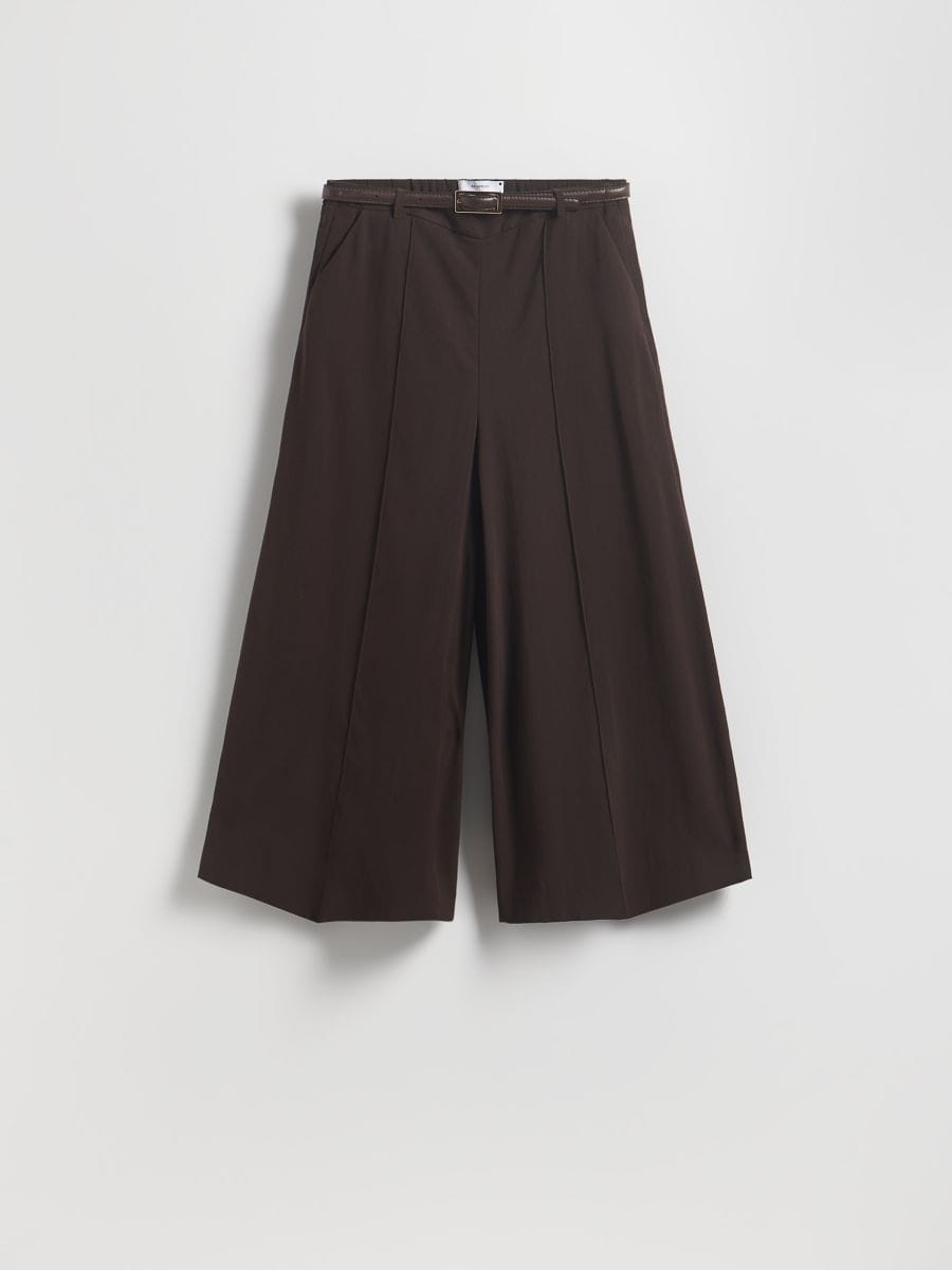 Culotte-Hose aus Modal - dunkelbraun - RESERVED