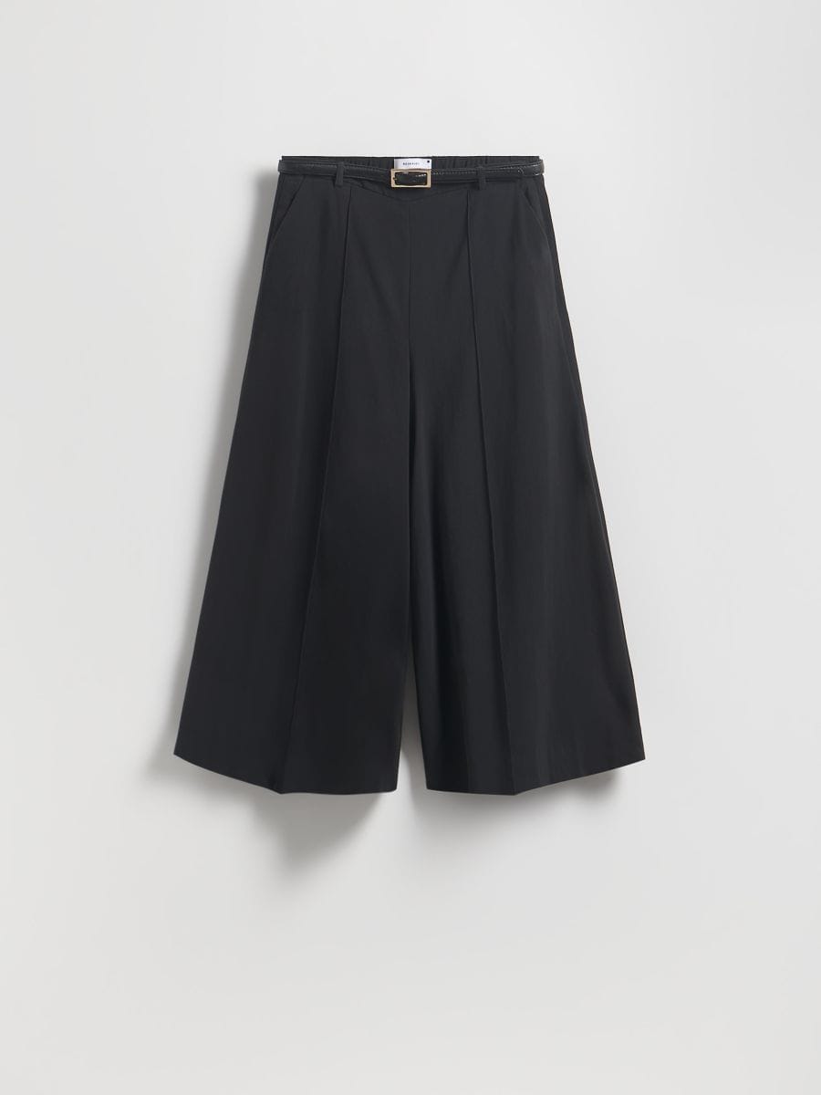 Modal rich culotte trousers - black - RESERVED
